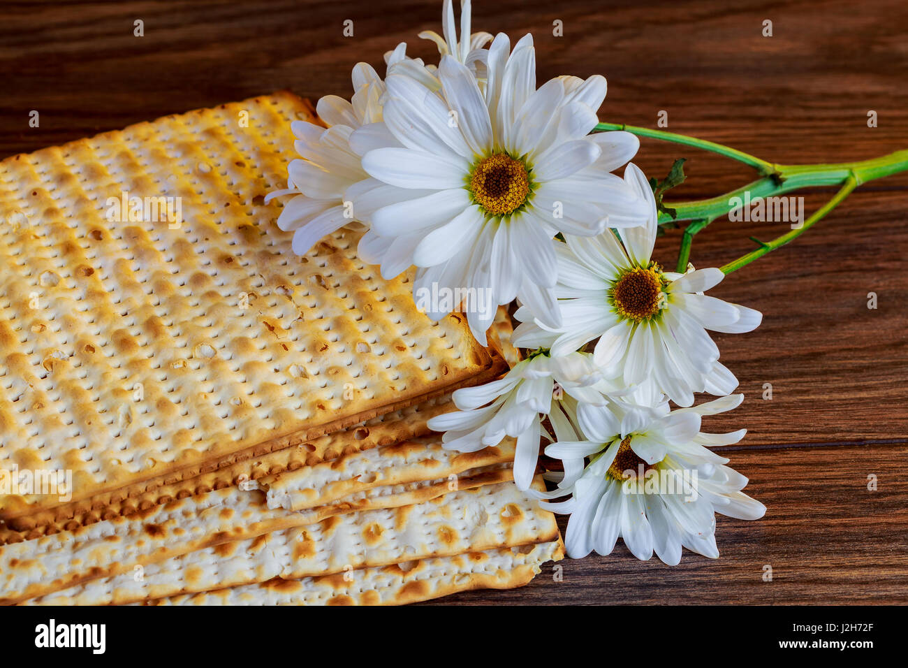 Matza Brot für Pessach feiern jüdischer Feiertag, Urlaub Symbol, Symbol jüdischer Feiertag Stockfoto