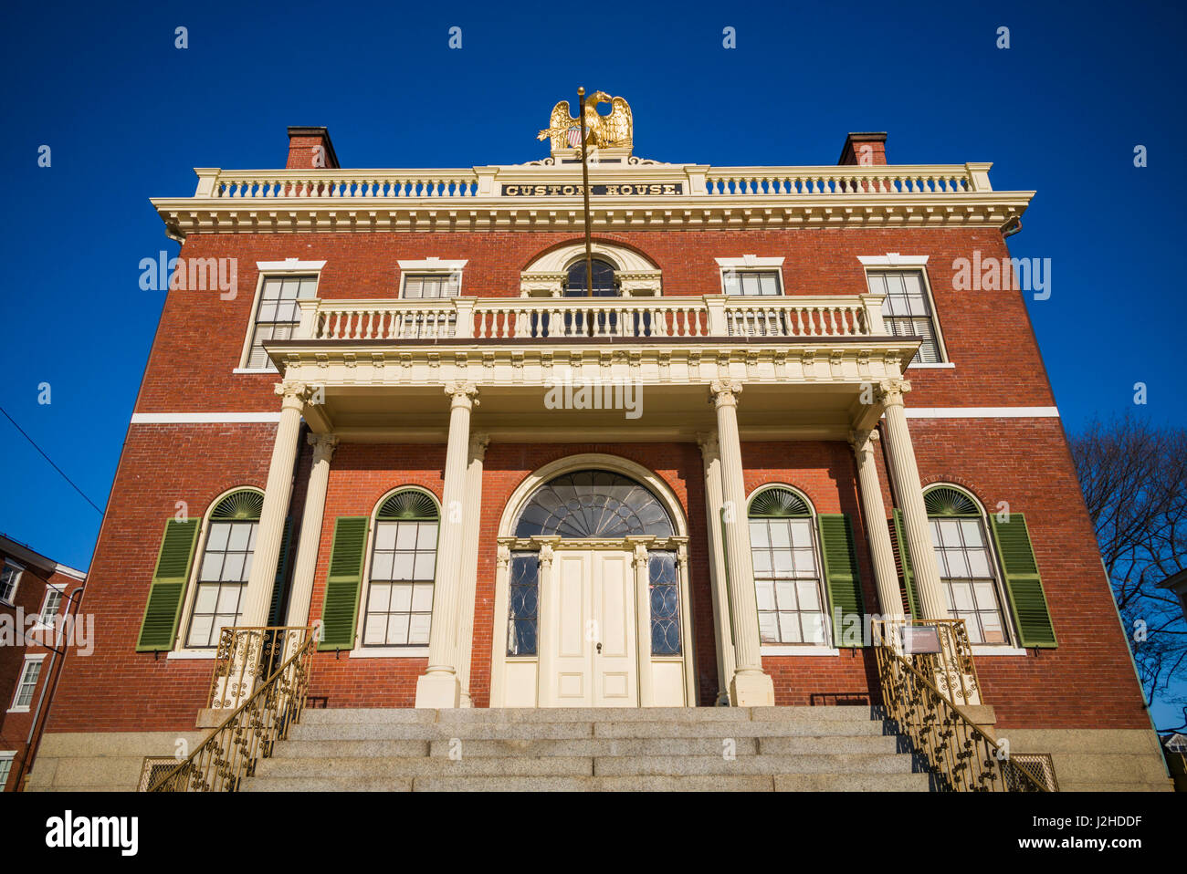 USA, Massachusetts, Salem, Derby Wharf, Salem Zollhaus Stockfoto