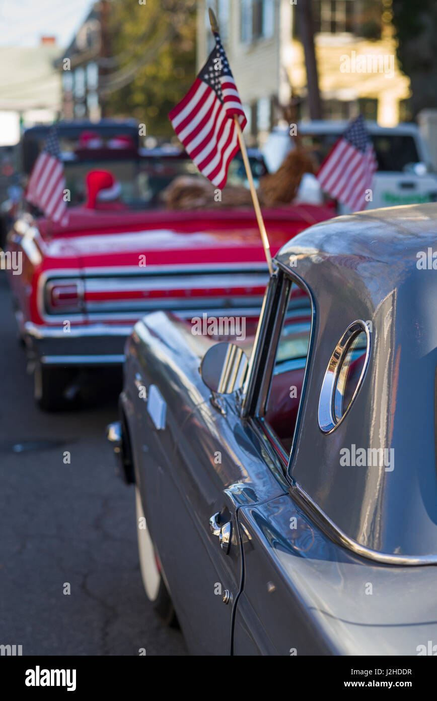 Detail der Christmas Parade, Marblehead, Massachusetts, USA Stockfoto