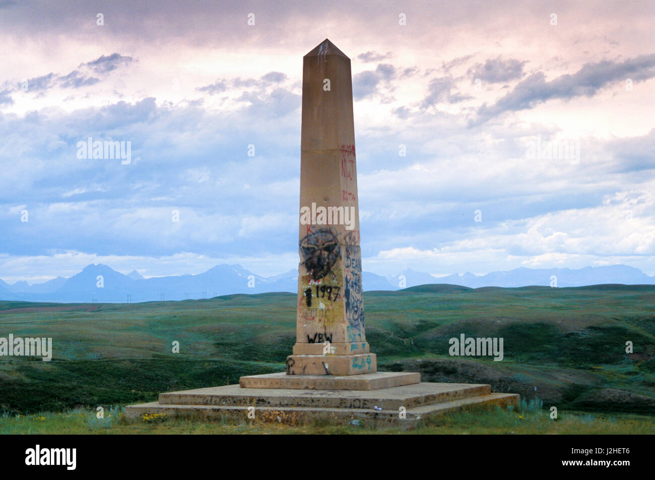 Union Pacific Lewis und Clark Denkmal Blackfeet-Reservat in Montana Browning Stockfoto