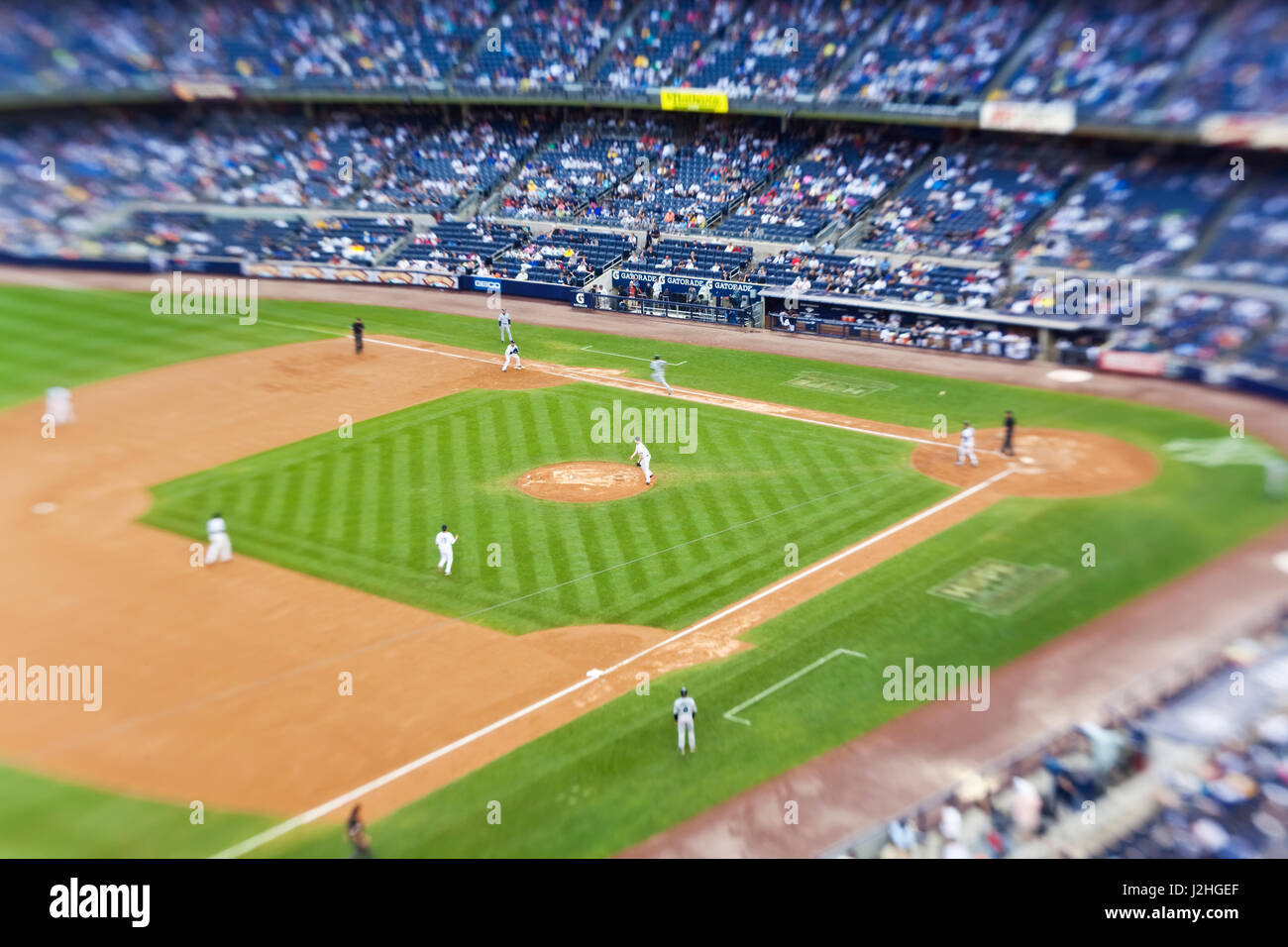 Baseball im Yankee Stadium, Bronx, New York, USA Stockfoto