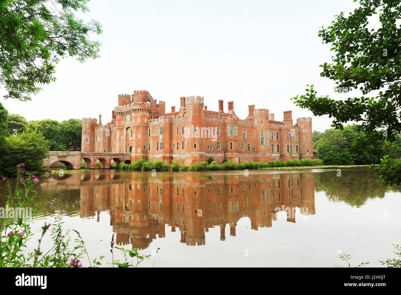 Backstein Herstmonceux Castle in England East Sussex 15. Jahrhundert UK Stockfoto