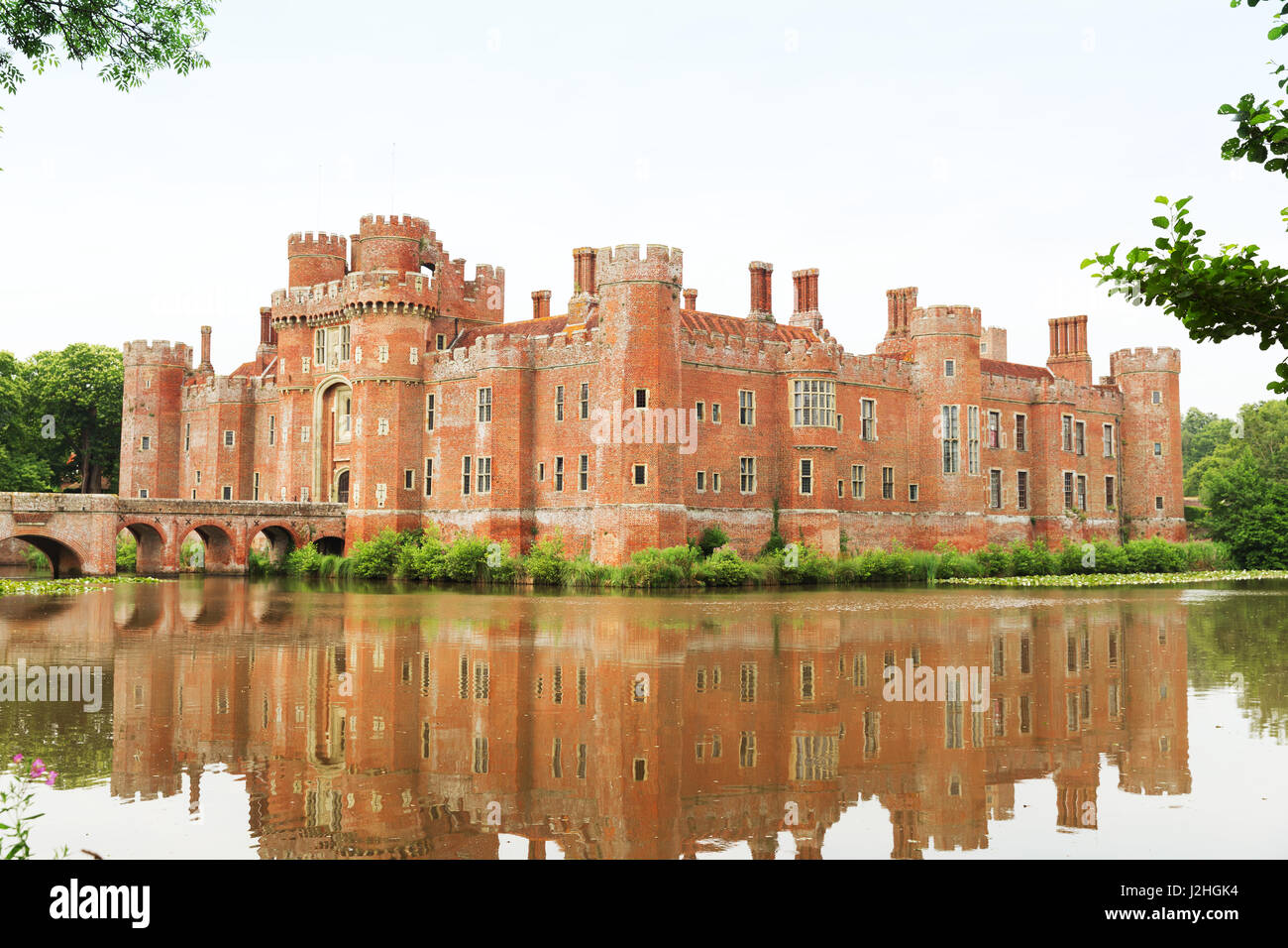 Backstein Herstmonceux Castle in England East Sussex 15. Jahrhundert UK Stockfoto
