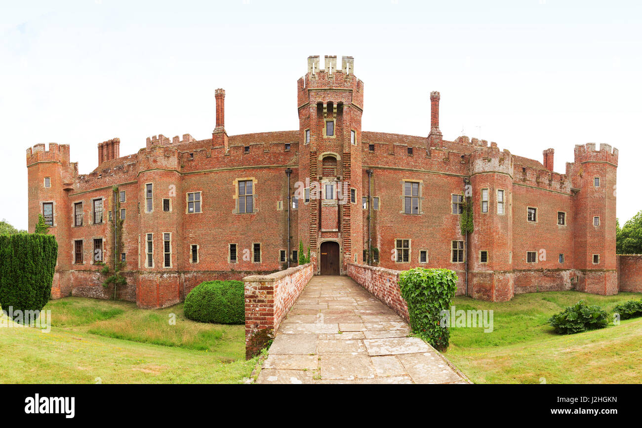 Backstein Herstmonceux Castle in England East Sussex 15. Jahrhundert UK Stockfoto