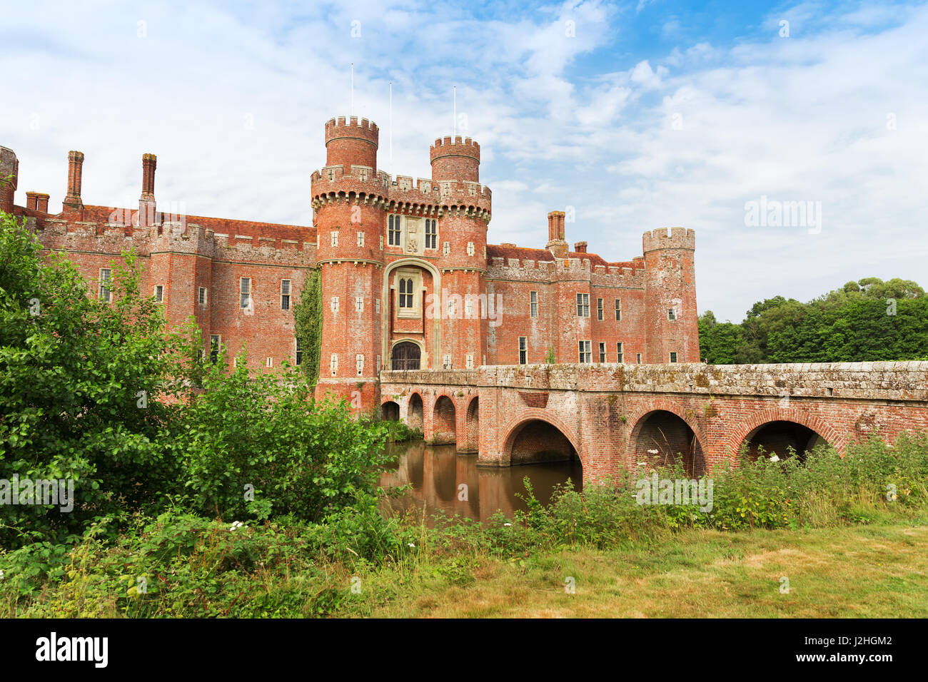 Backstein Herstmonceux Castle in England East Sussex 15. Jahrhundert UK Stockfoto