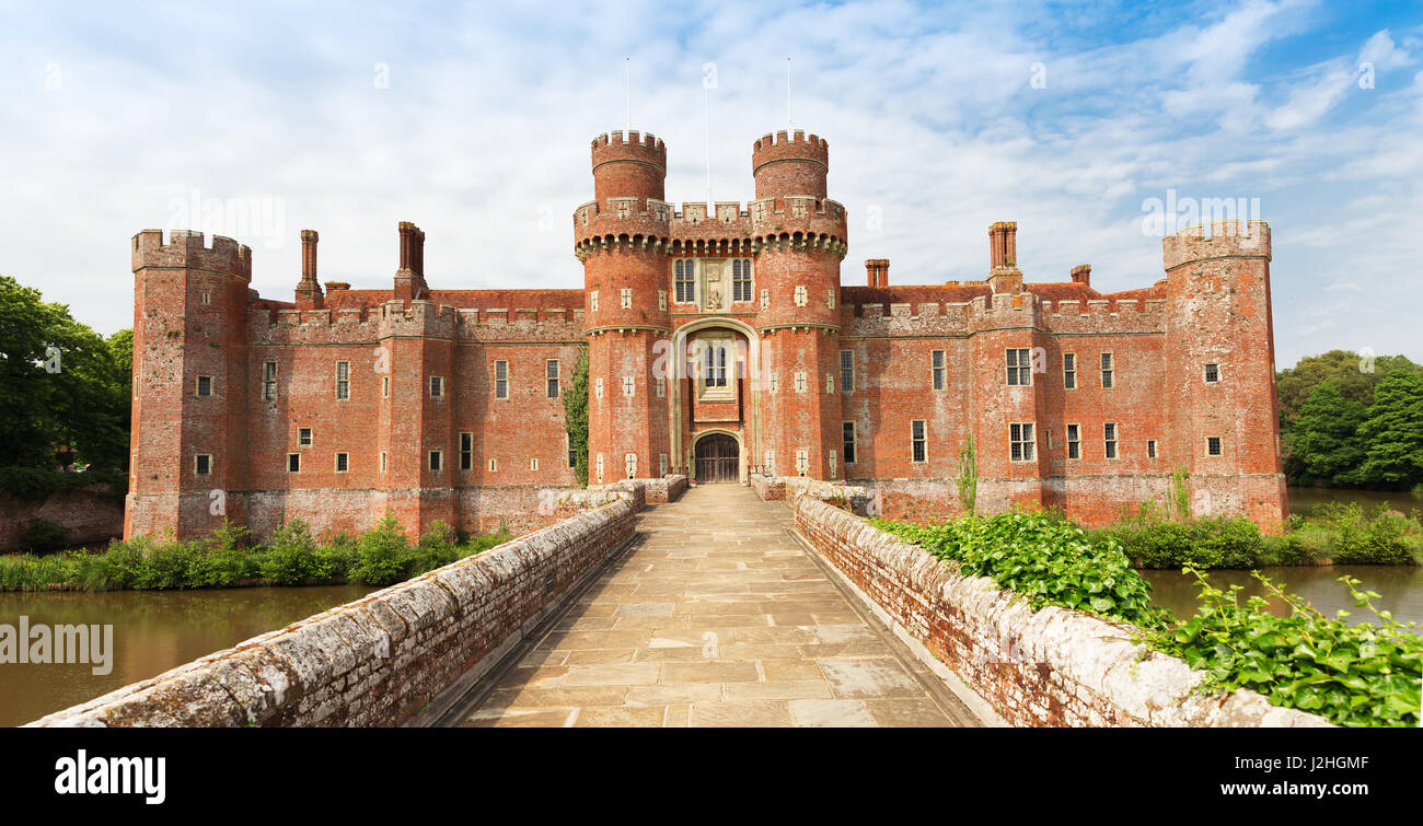 Backstein Herstmonceux Castle in England East Sussex 15. Jahrhundert UK Stockfoto