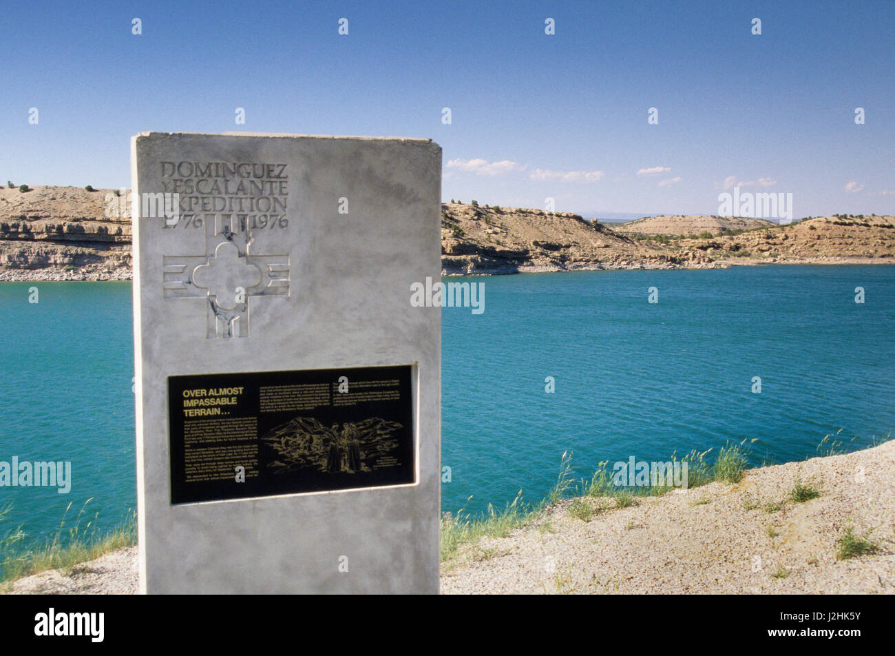 1776 reiste der Dominguez y Escalante-Expedition über unwegsame Gelände durch das Uinta-Becken, Heimat der Ute-Indianer. Stockfoto