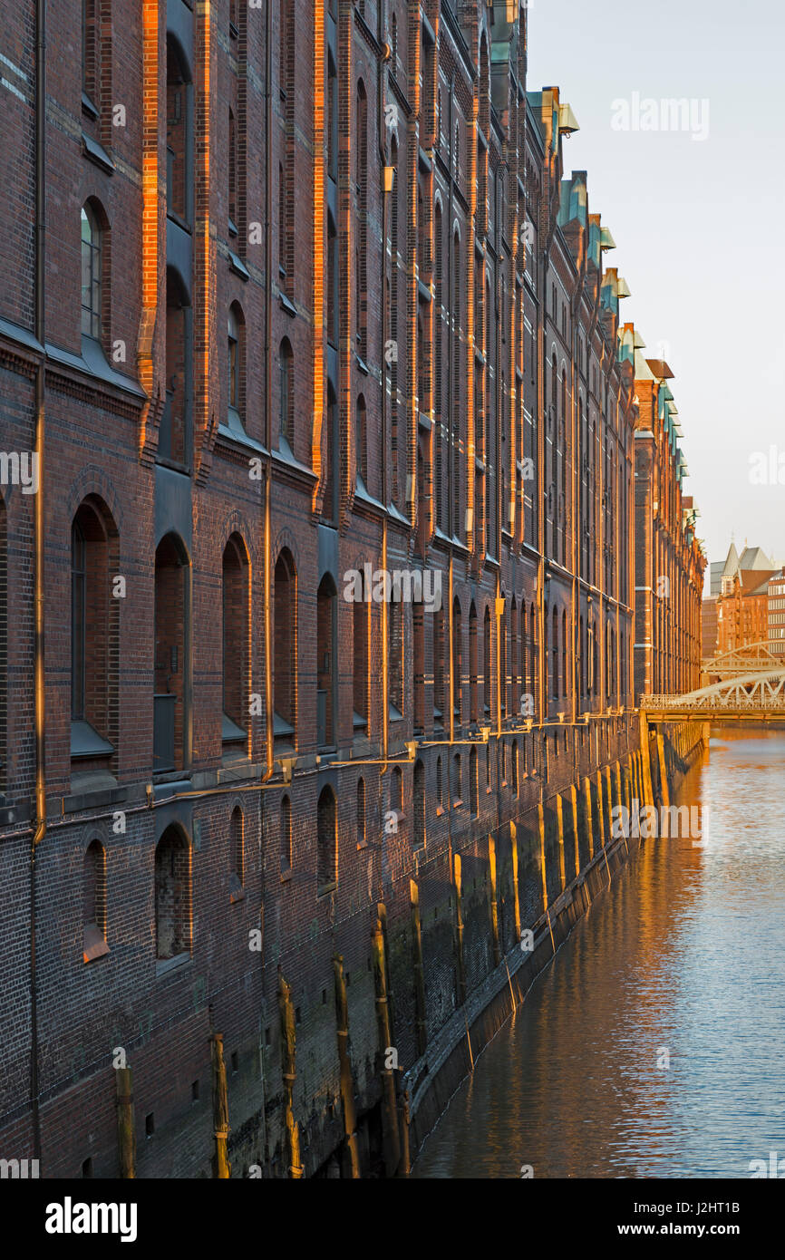 Historische Speicherstadt, Hafencity, Hamburg, Deutschland, Europa Stockfoto