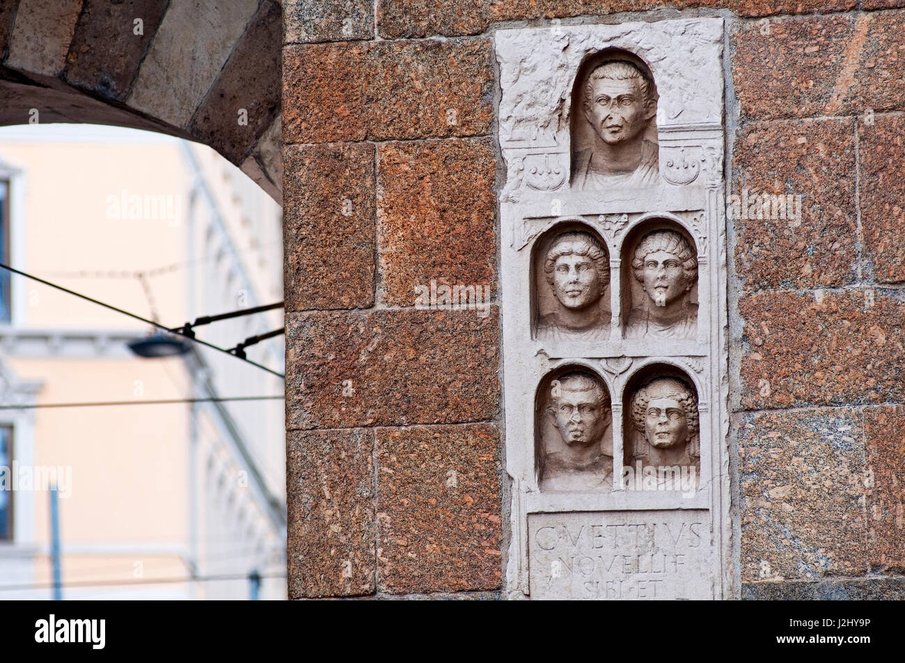 Italien, Lombardei, Mailand, Via Alessandro Manzoni Street, Archi di Porta Nuova, Tore der mittelalterlichen Mauern rund um Mailand Stockfoto