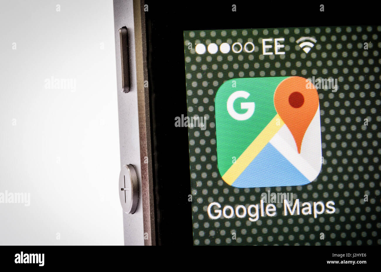 Google-Maps-App auf dem iPhone Stockfoto
