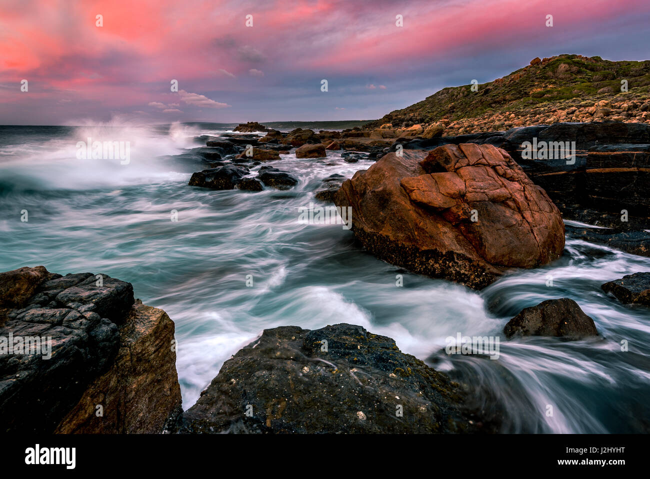 Küste von Margaret River Area in der Nähe von Gracetownsogenannte, Westaustralien Stockfoto