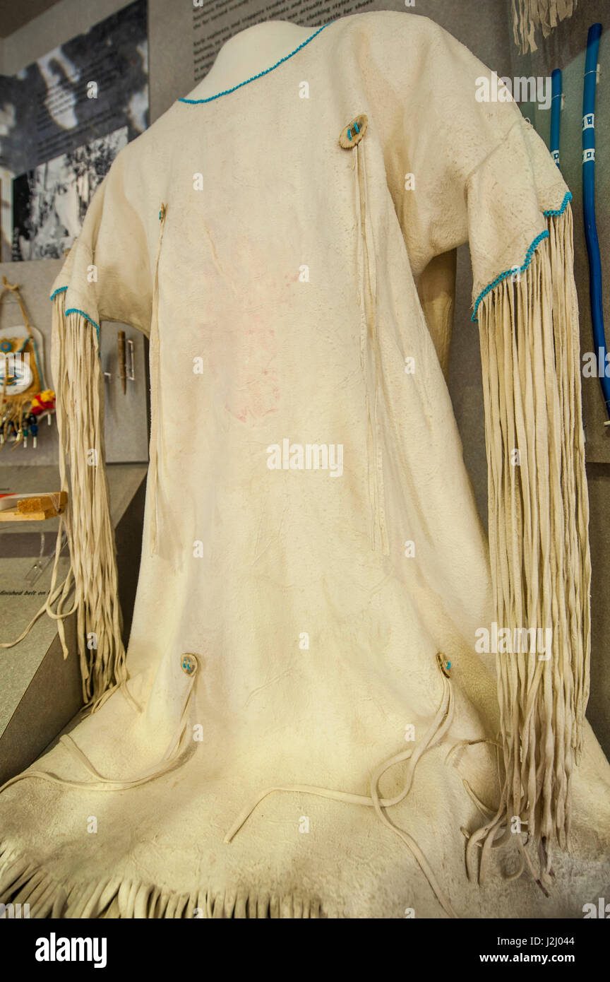 Paiute Kleid, Human History Museum, Zion Nationalpark, Utah, USA. Stockfoto