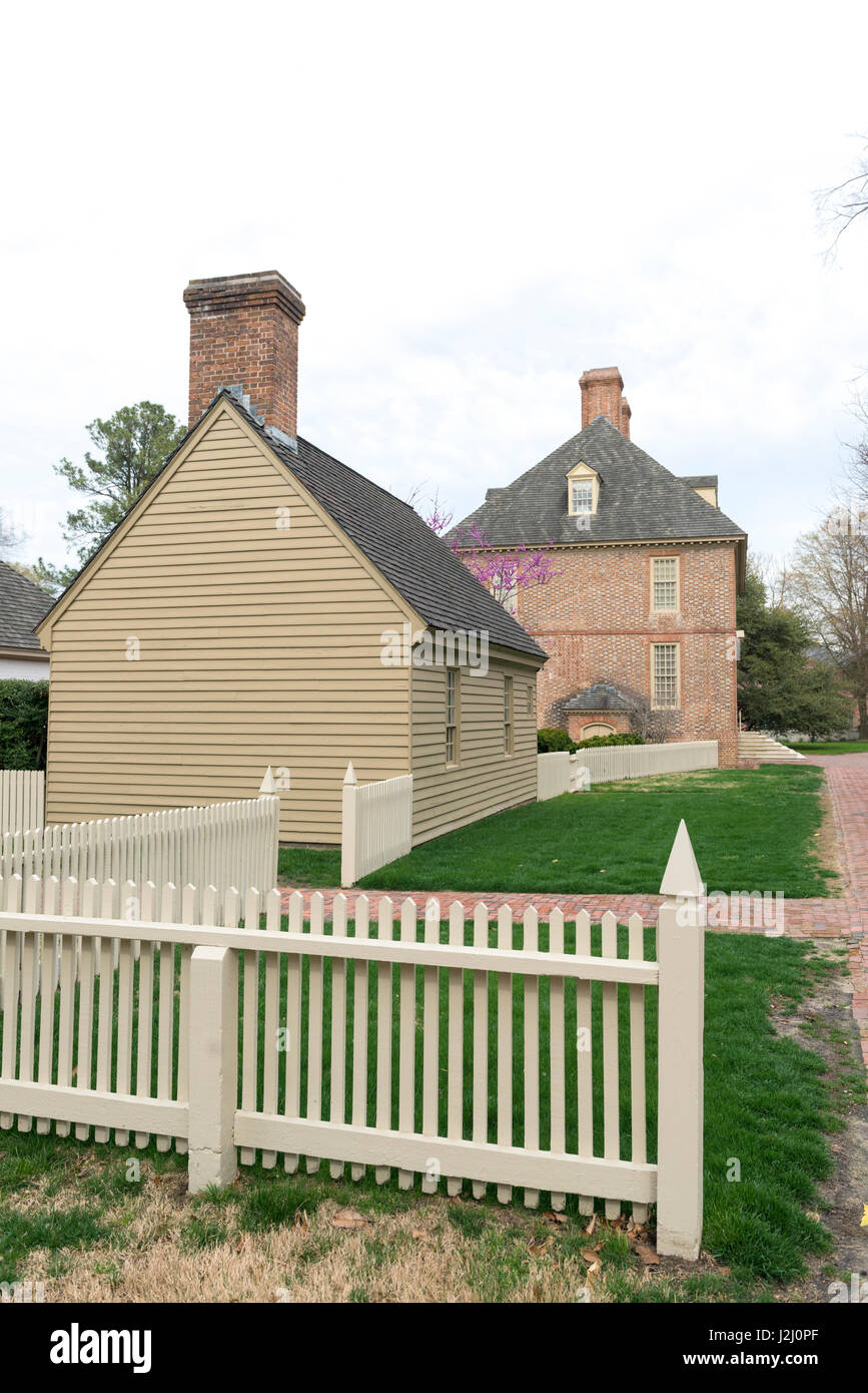 USA, Virginia, Williamsburg, des Präsidenten Haus und Gästehaus, College of William &amp; Mary (großformatige Größen erhältlich) Stockfoto