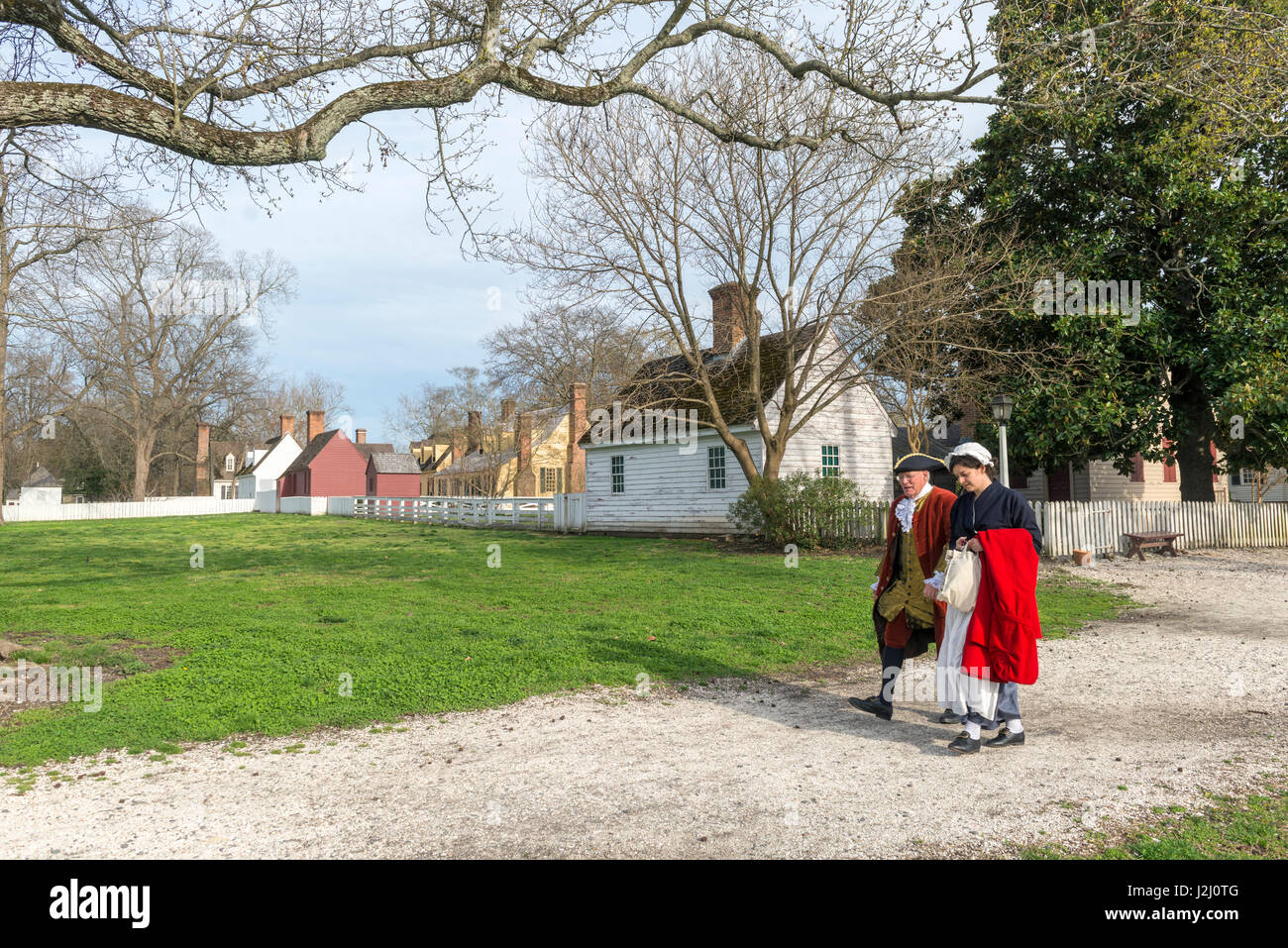 USA, Virginia, Williamsburg, Colonial Williamsburg, Charakterdarsteller (großformatige Größen erhältlich) Stockfoto