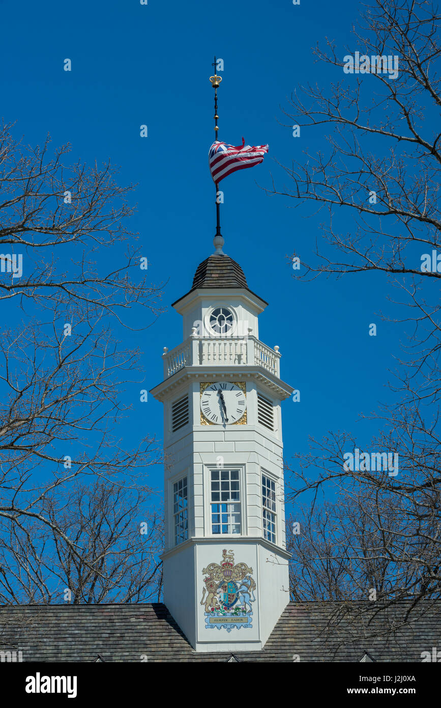 USA, Virginia, Williamsburg, Colonial Williamsburg, Kapitol Kuppel (großformatige Größen erhältlich) Stockfoto
