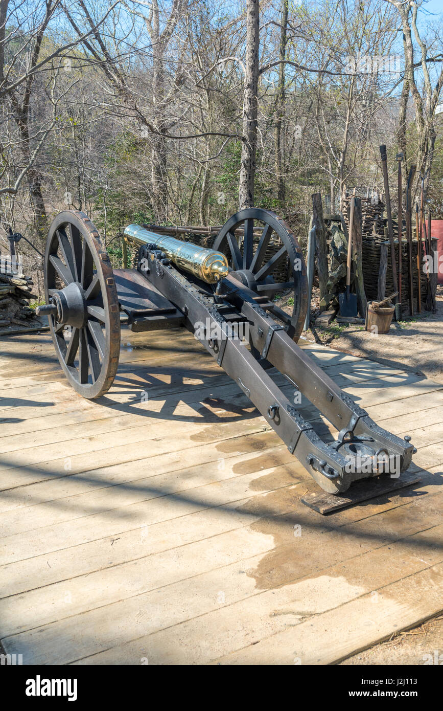 USA, Virginia, Yorktown Sieg Center, Kontinentalarmee-Lager, Artillerie (großformatige Größen erhältlich) Stockfoto