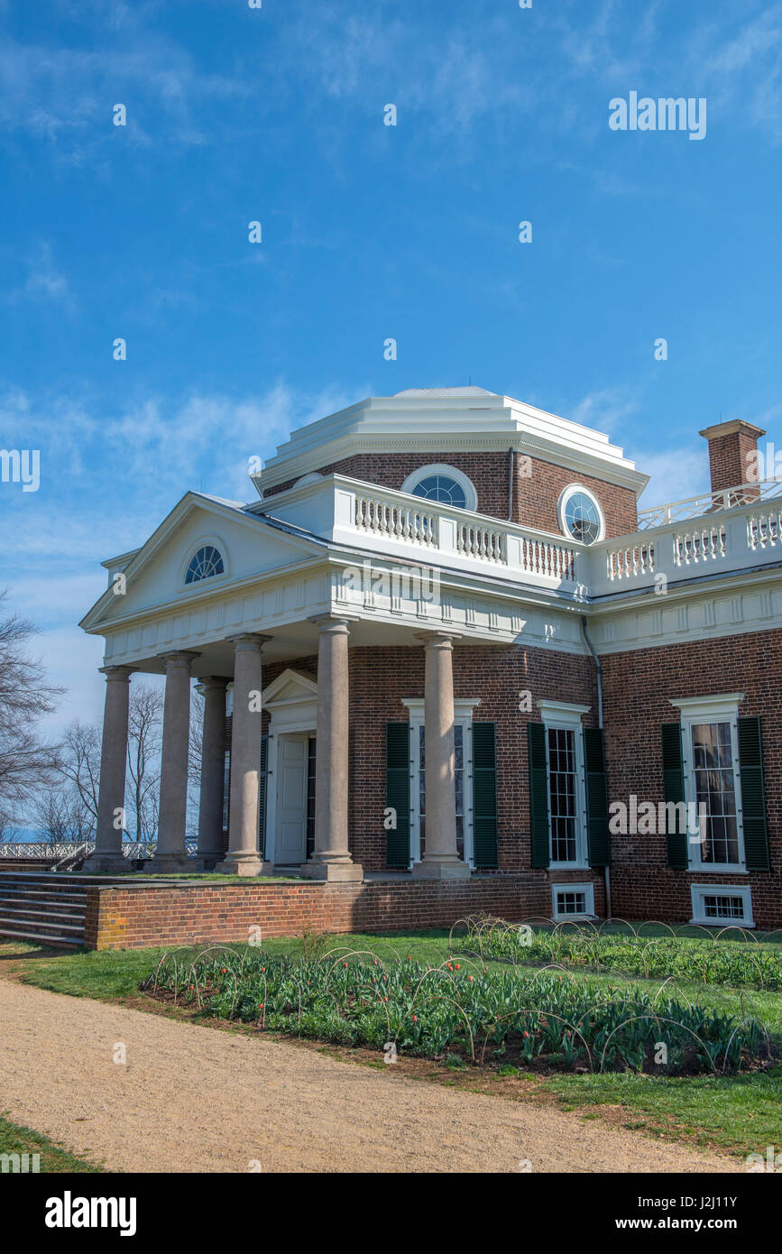 Haus, Monticello, Virginia, USA Stockfoto