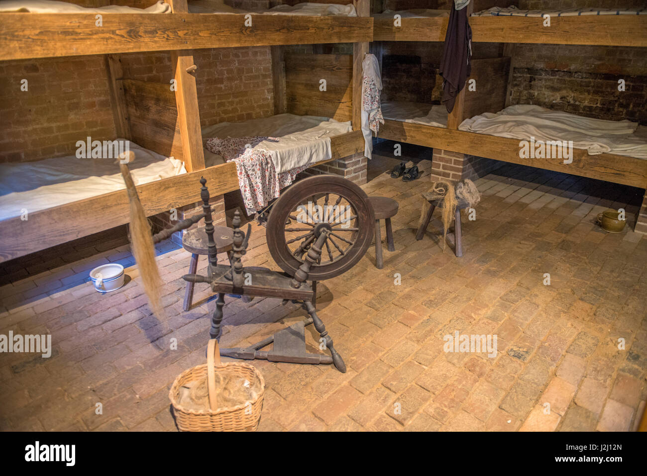 Slave-Viertel, Mount Vernon, Virginia, USA Stockfoto