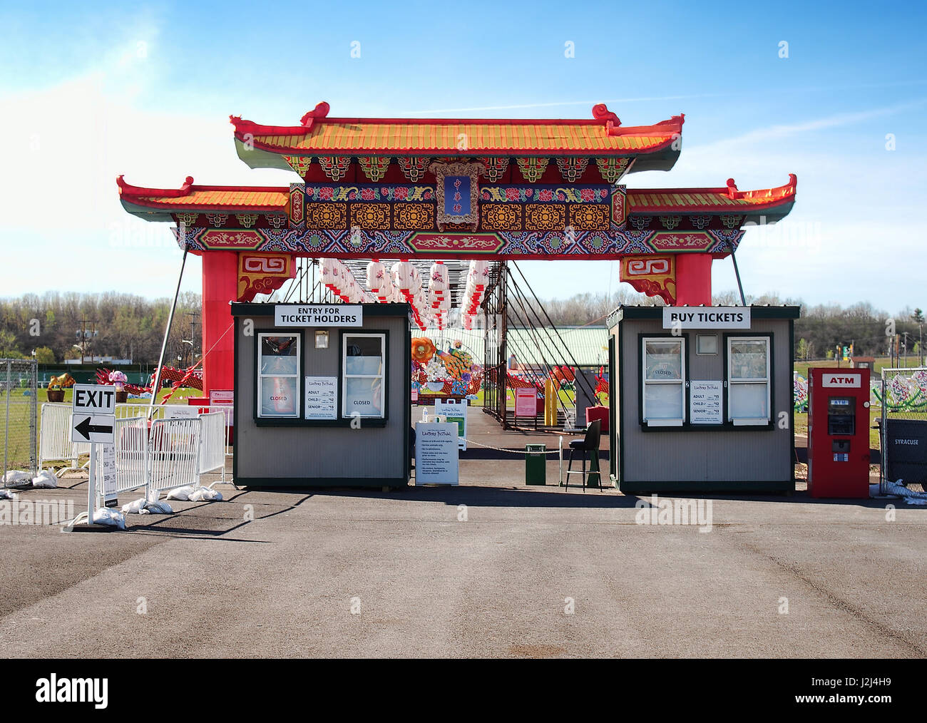 Solvay, New York, USA. 26. April 2017. Die New York State chinesische Laternenfest an der State Fairgrounds in Solvay, New York. Beleuchtete LED-displays Stockfoto