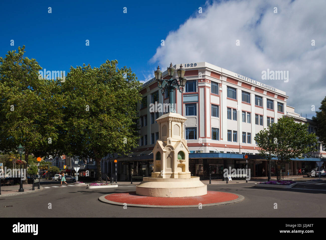 Neuseeland, Nordinsel, Wanganui, Art-deco-Architektur, Wakefield Kammern Gebäude Stockfoto