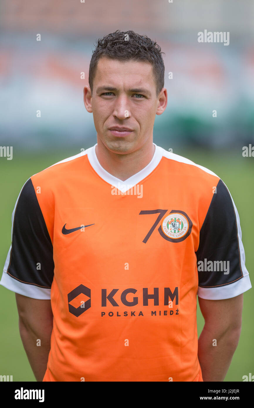 2016.07.05 lubin Pilka Nozna T-Mobile Ekstraklasa Sesja KGHM Zaglebie Lubin N/Z Jakub Tosik Glowka Portret Foto Tomasz Folta / PressFocus 2016.07.05 Lubin Fußball T-Mobile Ekstraklasa Fotosession team KGHM Zaglebie Lubin Jakub Tosik Credit: Tomasz Folta / PressFocus Stockfoto