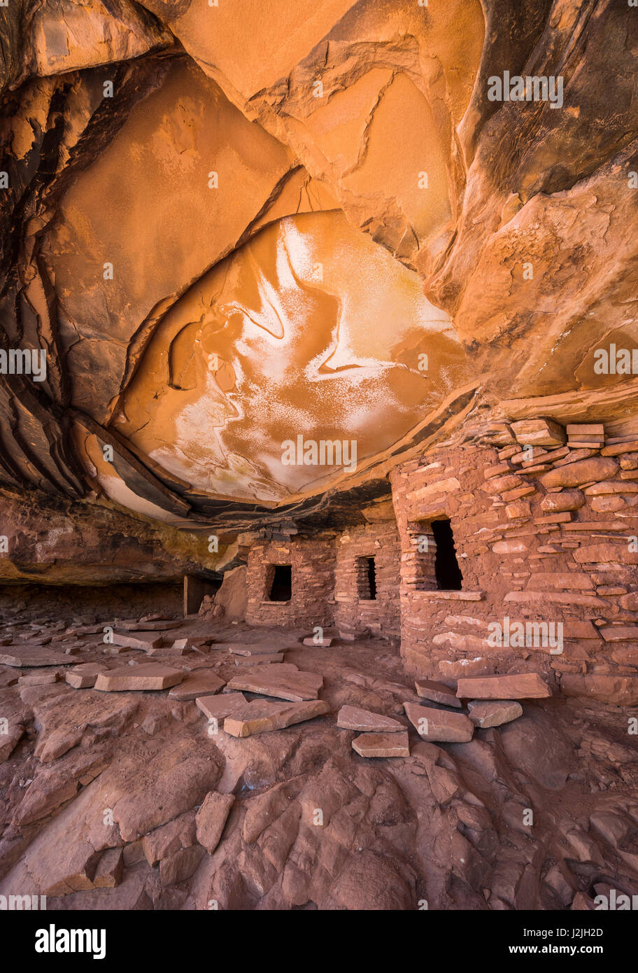 Indischen Ruinen in Road Canyon, Cedar Mesa Bereich, Utah. Bären Ohren Nationaldenkmal. Stockfoto