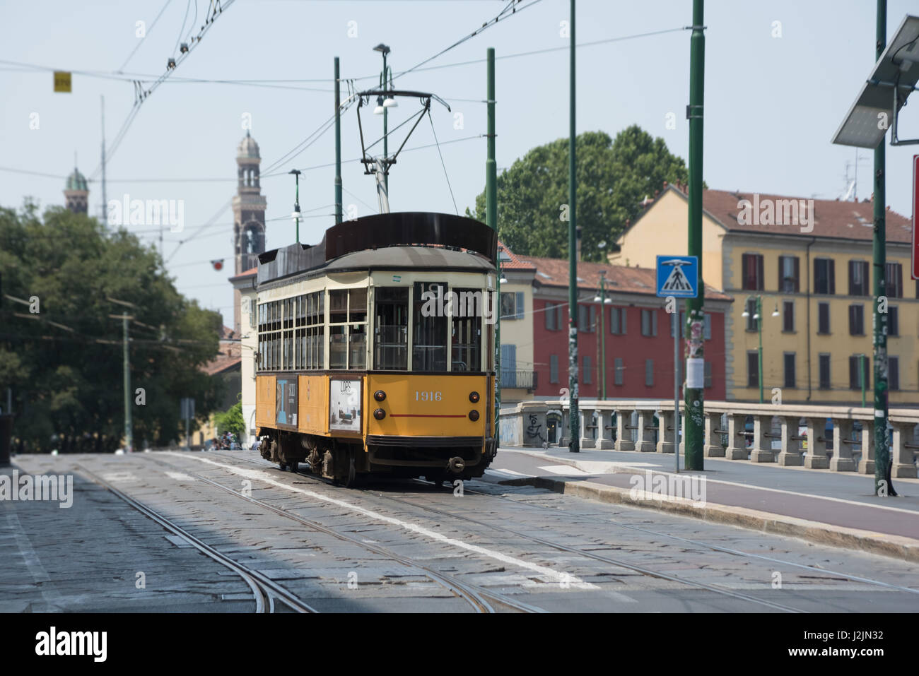 Mailand, Berliner - Milano, Straßenbahn Stockfoto