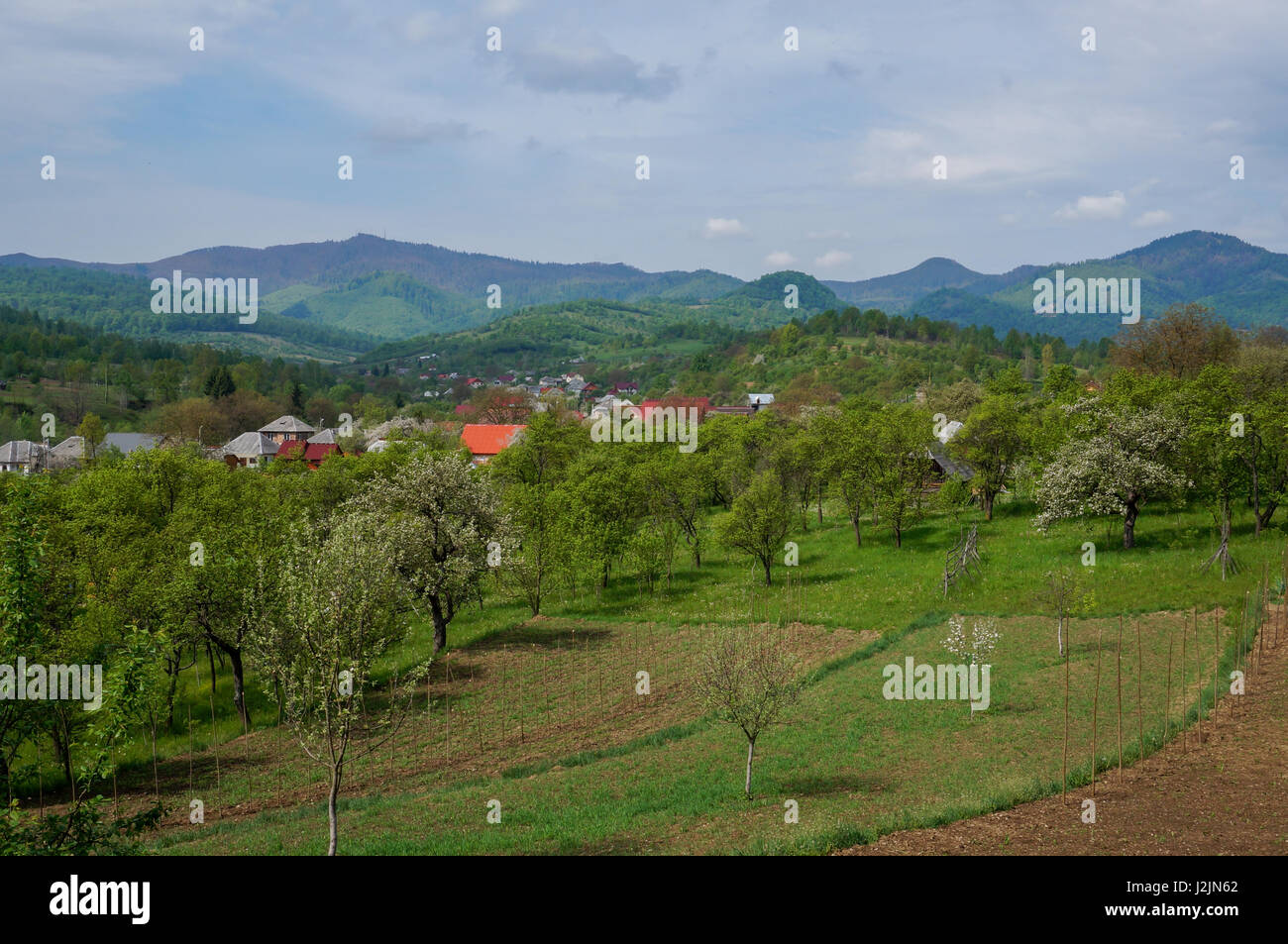 Szene aus ländlichen Rumänien Stockfoto