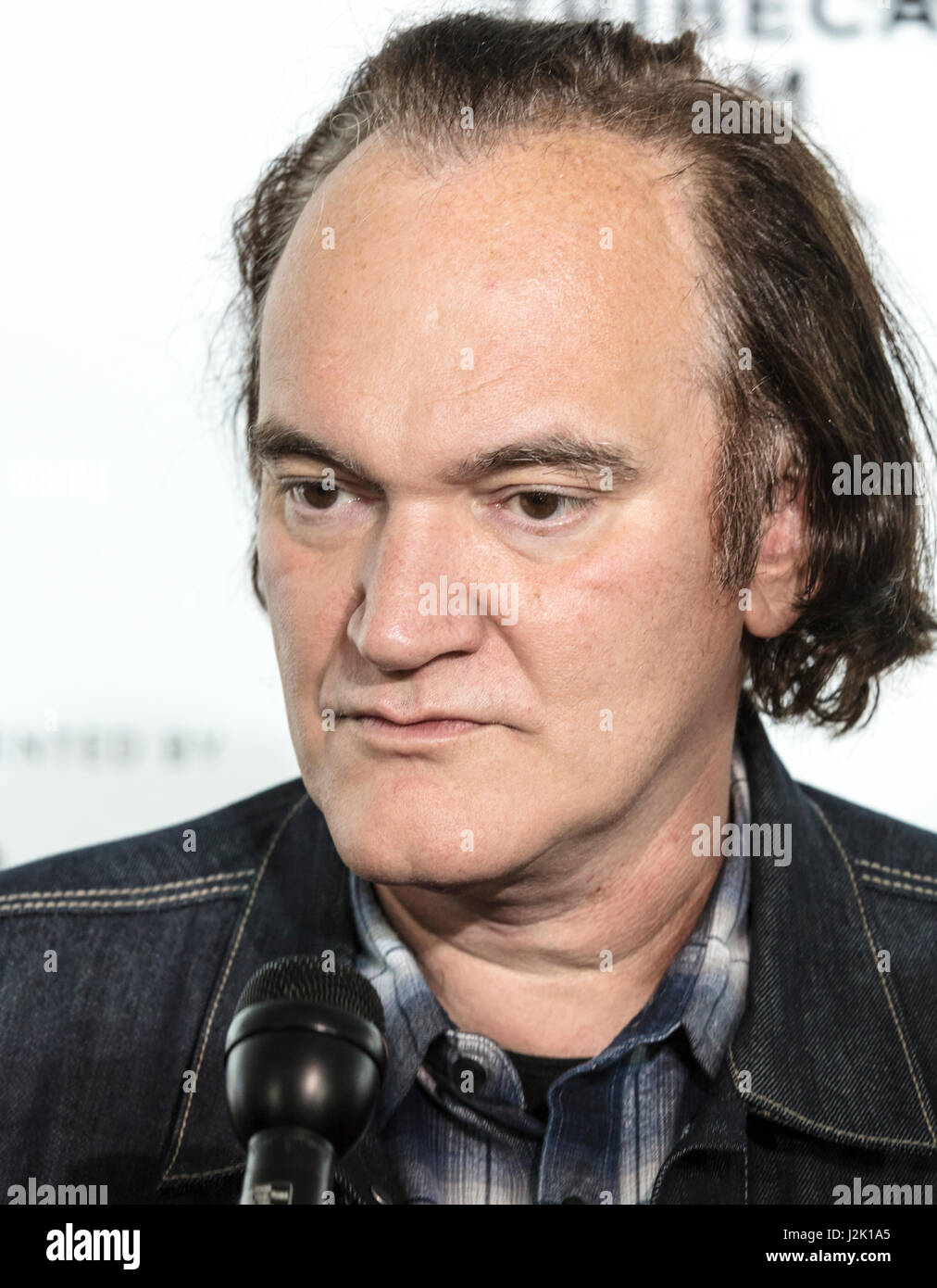 New York, USA. 28. April 2017. Quentin Tarantino besucht das "Reservoir Dogs" 25. Jahrestag Screening während 2017 Tribeca Film Festival in The Beacon Theatre Credit: Ovidiu Hrubaru/Alamy Live News Stockfoto