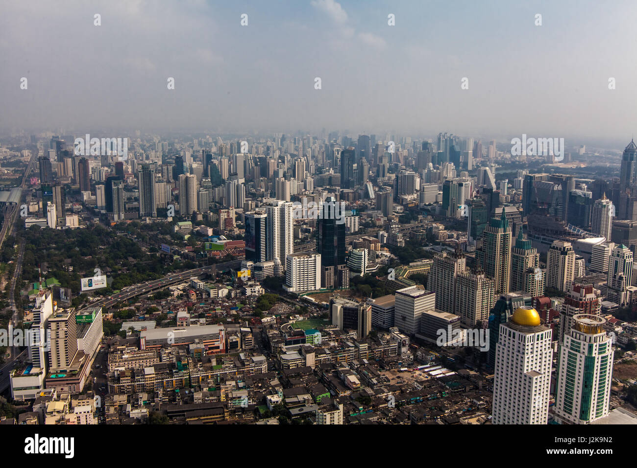 Skyline von Bangkok, Thailand. Ansicht von oben Stadt, Bangkok Stockfoto