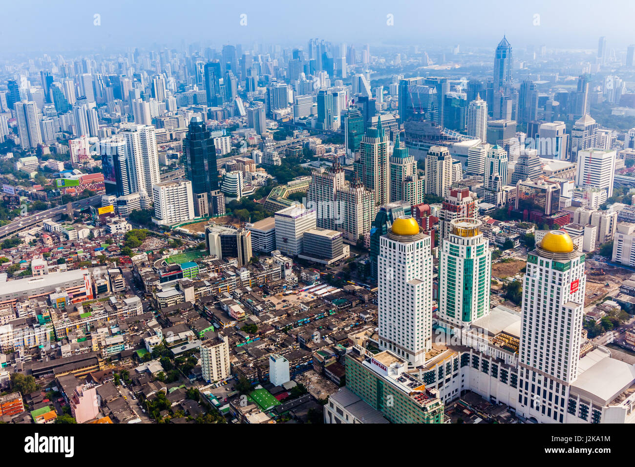 Stadt, Sicht auf Gebäude, Bangkok, Thailand. Stadtlandschaft der Bangkok Stockfoto