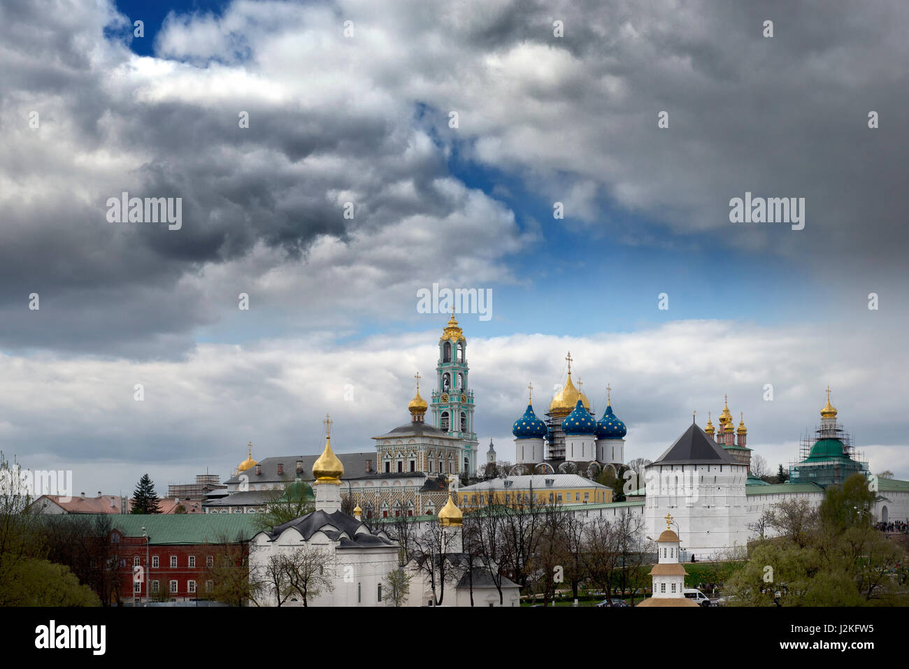 Ansicht der Heiligen Dreifaltigkeit Lawra des Heiligen Sergius, Sergijew Posad, Russland Stockfoto