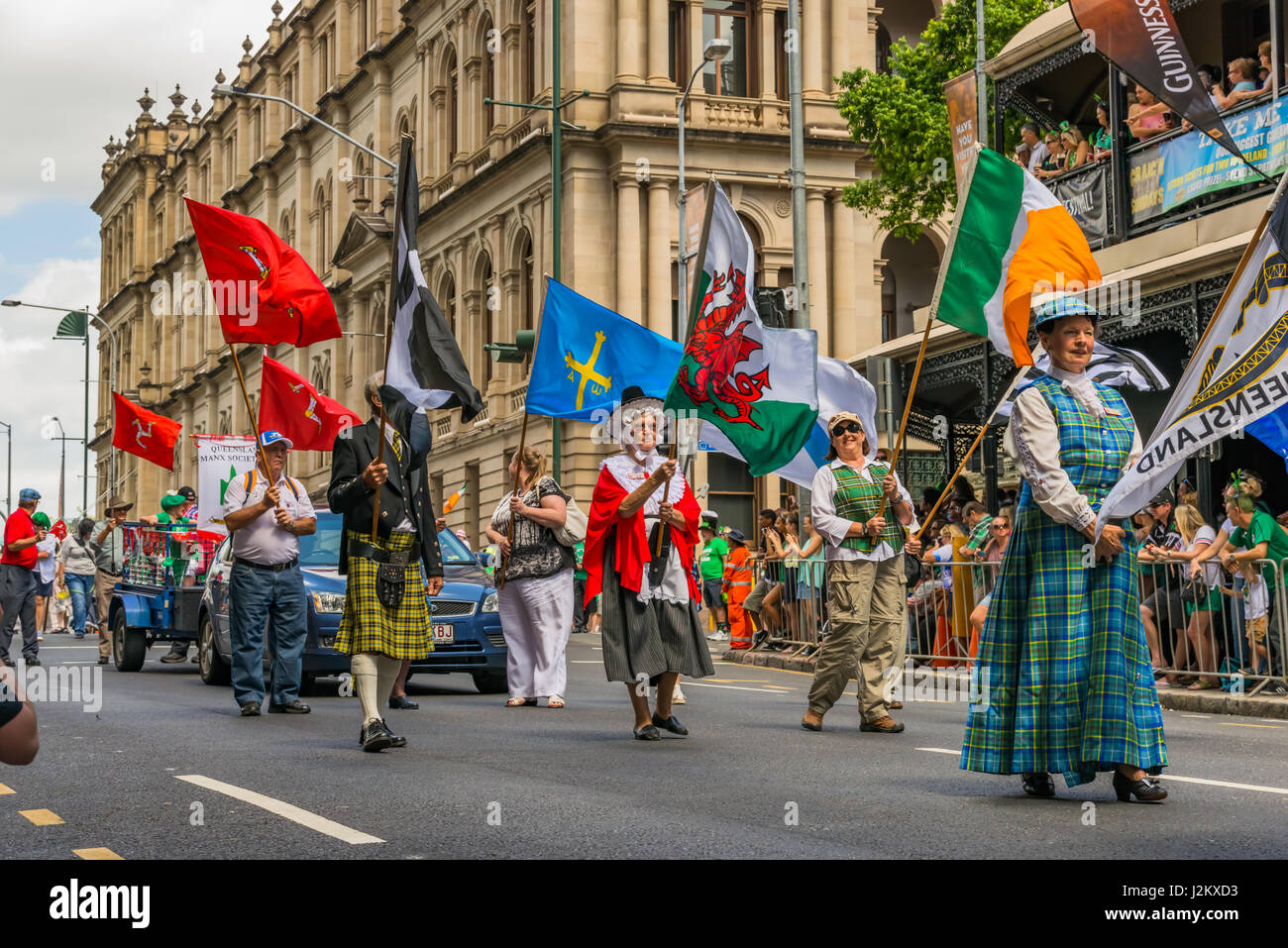 St. Patricks Day Feierlichkeiten in Brisbane, Queensland, Australien Stockfoto