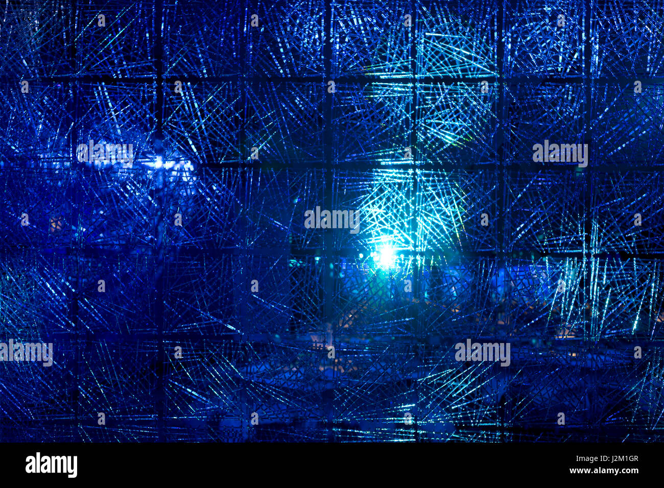 Makroaufnahme einer transparent strukturierten Hintergrund mit Farbe Lichter beleuchtet Stockfoto