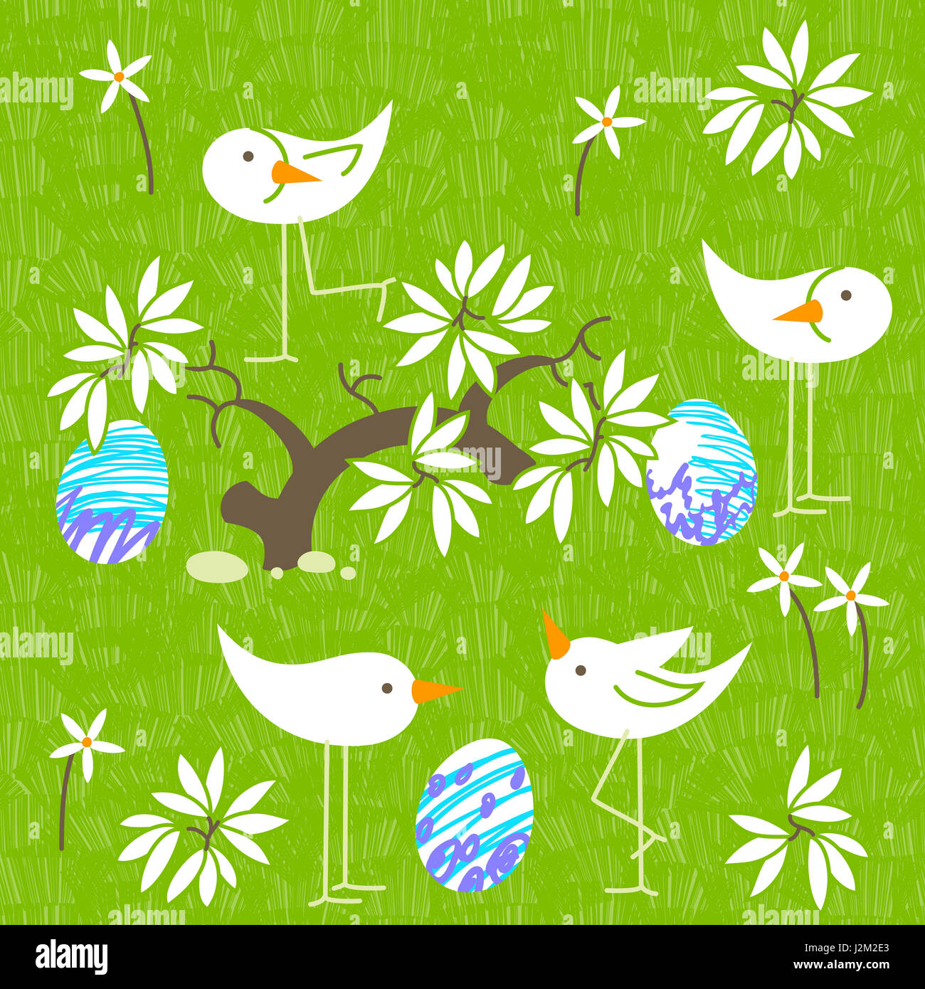 Niedlichen Vögel baby-Dusche Einladung Kartendesign. Layout-Vorlage-Plakat, Karte, Einladung, Broschüre, Flyer. Nahtlose Muster Hintergrundtextur Stockfoto