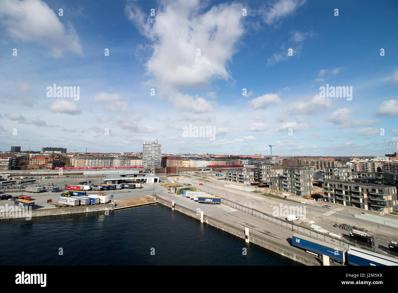 25. April 2017 - Kopenhagen, Dänemark: Das Bild wird aufgenommen in Nordhavn im Nord-östlichen Teil von Kopenhagen, die Hauptstadt von Dänemark. Die Fähre-t Stockfoto