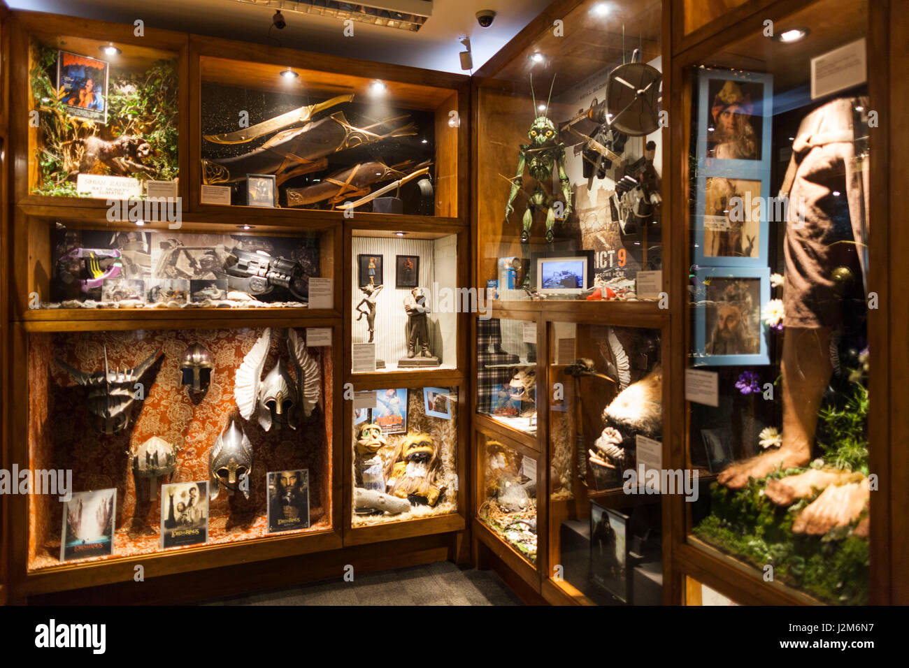 Neuseeland, Nordinsel, Wellington, Miramar Gegend, Weta Cave, berühmt Spezialeffekte Filmfirma, innen Museum Stockfoto