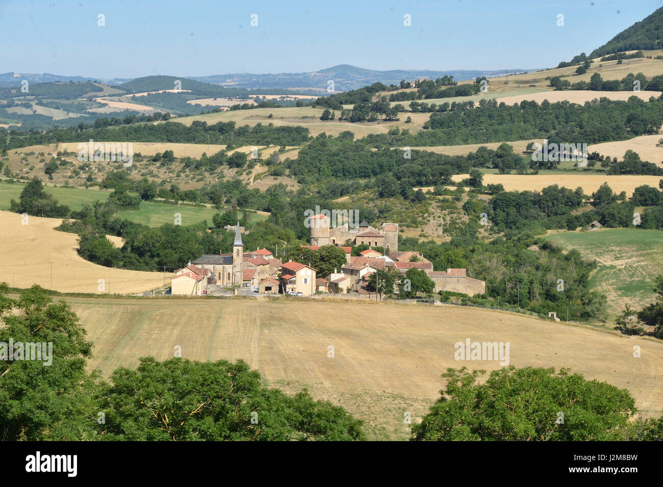 Frankreich, Aveyron, Causses und Cevennen, mediterranen Kulturlandschaft von Agro-Weidewirtschaft, klassifiziert Weltkulturerbe der UNESCO, Causses Hochebene Larzac, regionalen natürlichen Parks von Grands Causses, Mélac Stockfoto