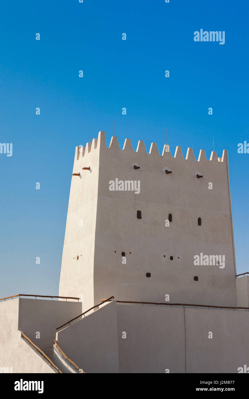 Katar, Umm Salal Mohammed, 19. Jahrhundert Barzan Tower und Fort Stockfoto