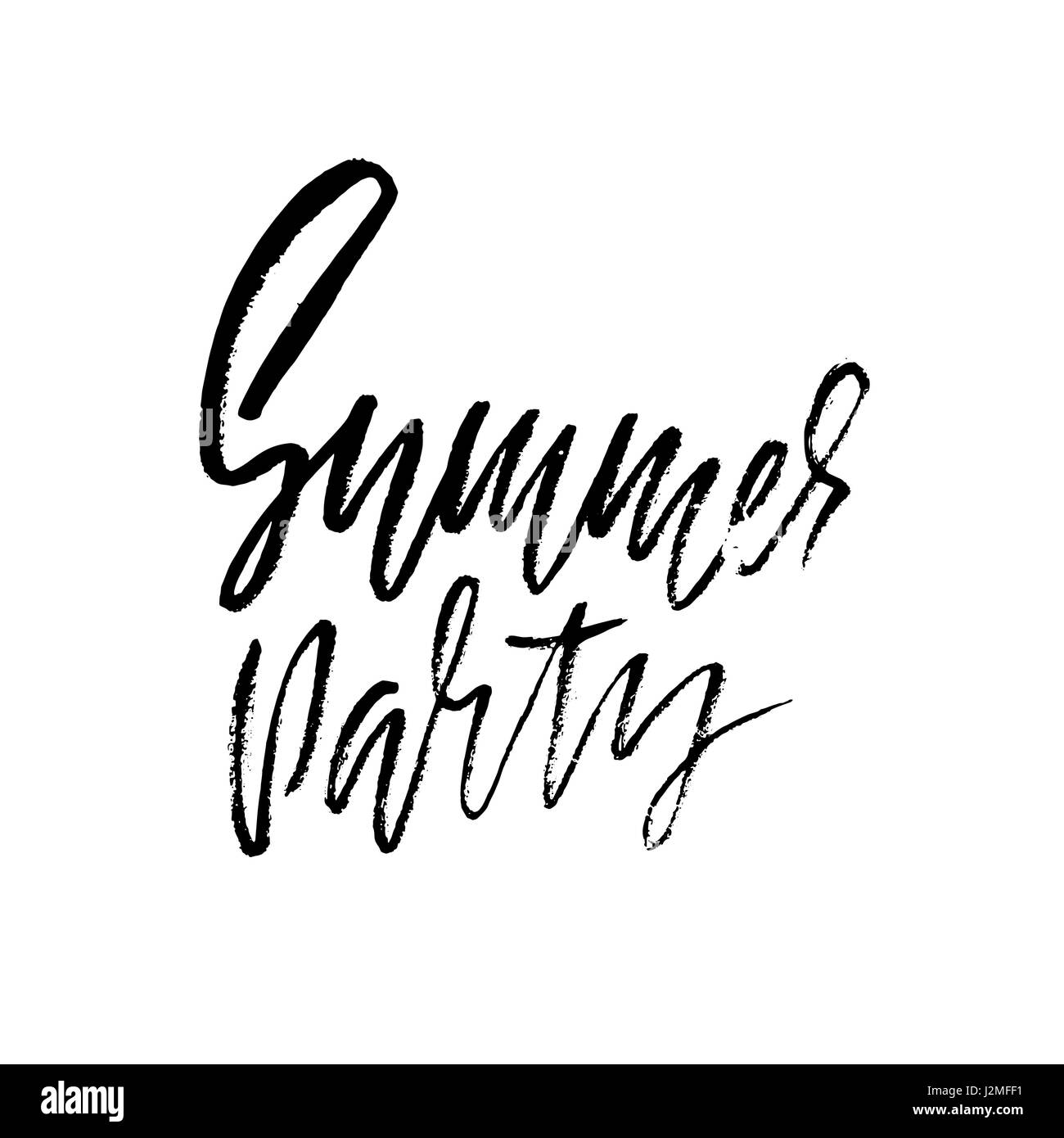 Sommer-Party. Tinte Hand Schriftzug. Moderne Bürste Kalligraphie. Handschriftliche Ausdruck. Inspiration Grafikdesign Typografie Element. Vektor-illustration Stock Vektor