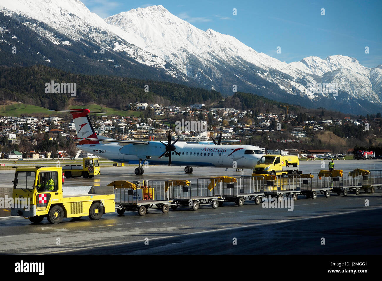 Flughafen Innsbruck Stockfoto