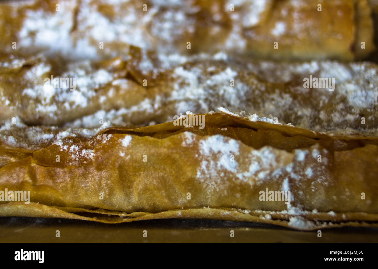 Apfelkuchen Detail in nach traditionellen serbischen Rezept hergestellt Stockfoto