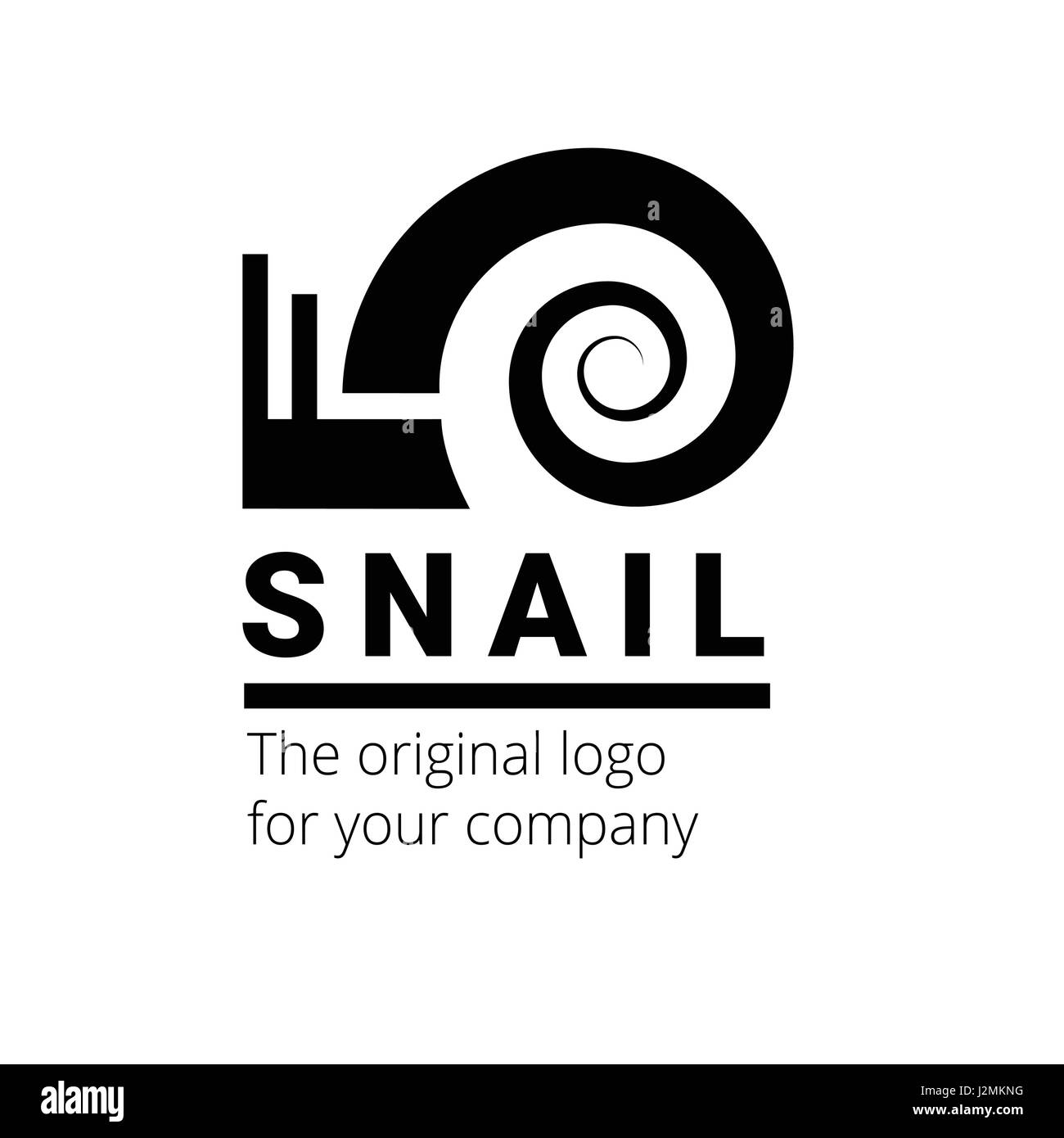 Schnecke ist ein creative-schwarze Logo Symbol für industrielle Organisation geeignet. Ungewöhnliche und schöne Vektor-Zeichen Stock Vektor