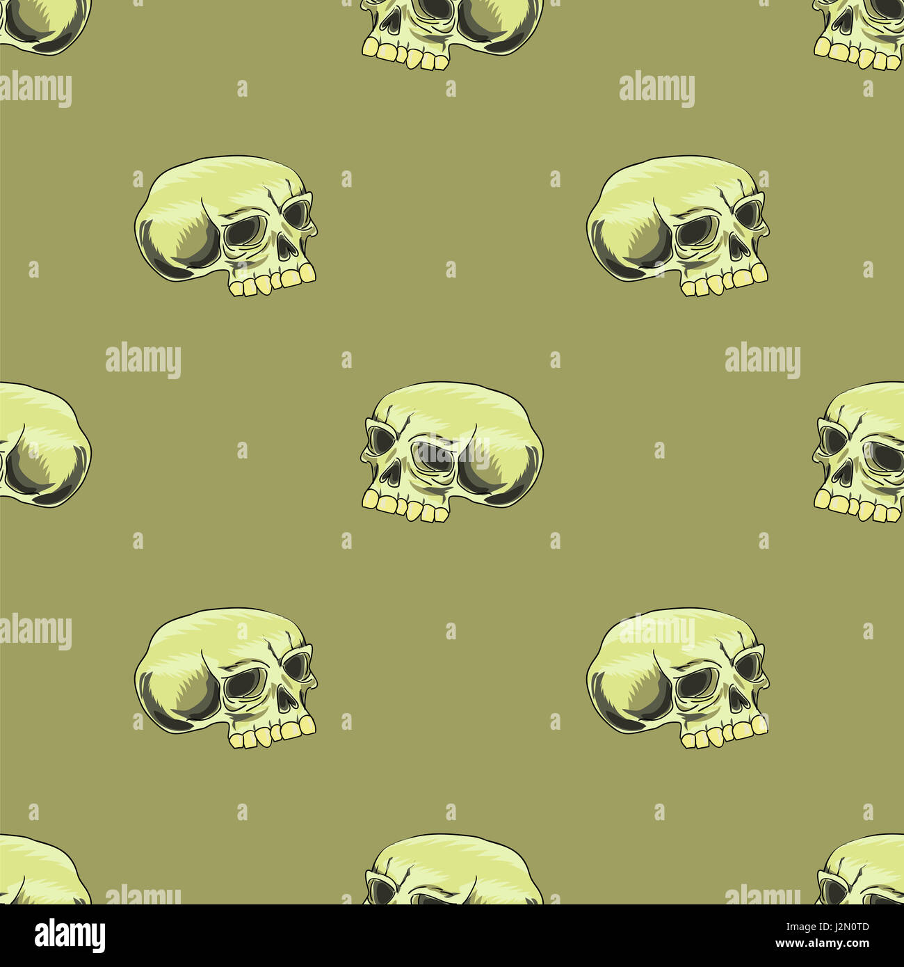 Alten menschlichen Schädel nahtlose Muster Stockfoto