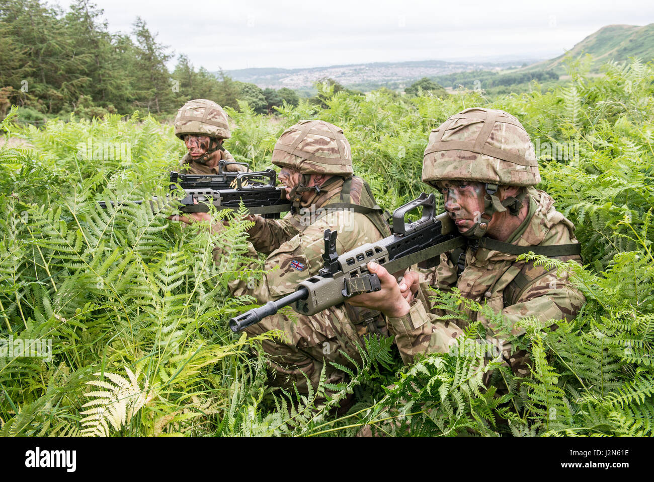 Übung Sommer-Herausforderung für Rekruten der Army Reserve, ein vierwöchiges Grundtrainingspaket, Pictures Dur Stockfoto