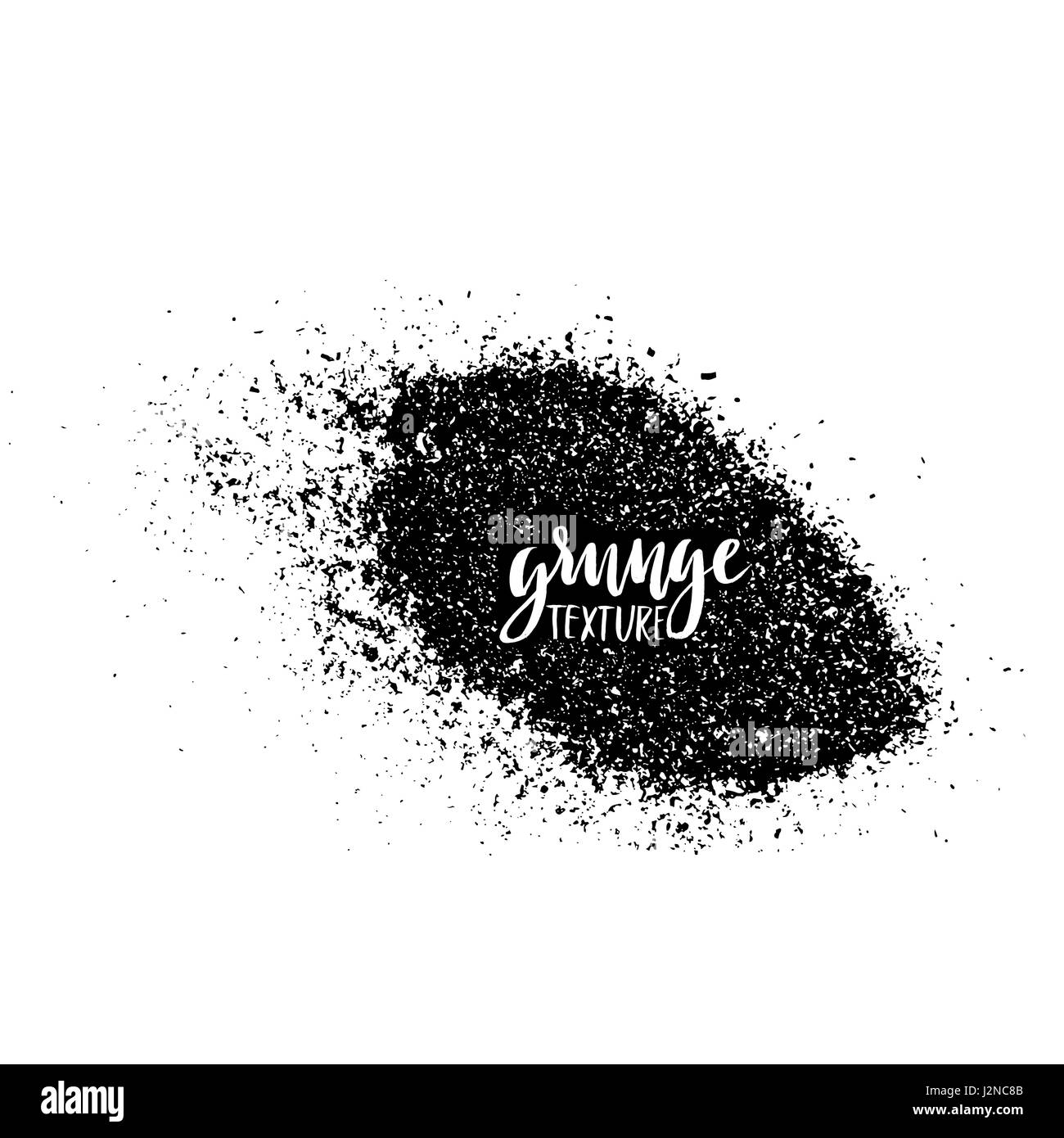 Tinte Staub Textur für Ihr Design. Grunge-Pulver-Muster. Vektor handgemachte Hintergrund. Hintergrund mit Sand Textur-Effekt Stock Vektor