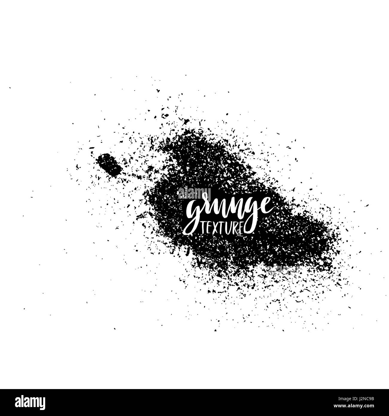 Tinte Staub Textur für Ihr Design. Grunge-Pulver-Muster. Vektor handgemachte Hintergrund. Hintergrund mit Sand Textur-Effekt Stock Vektor