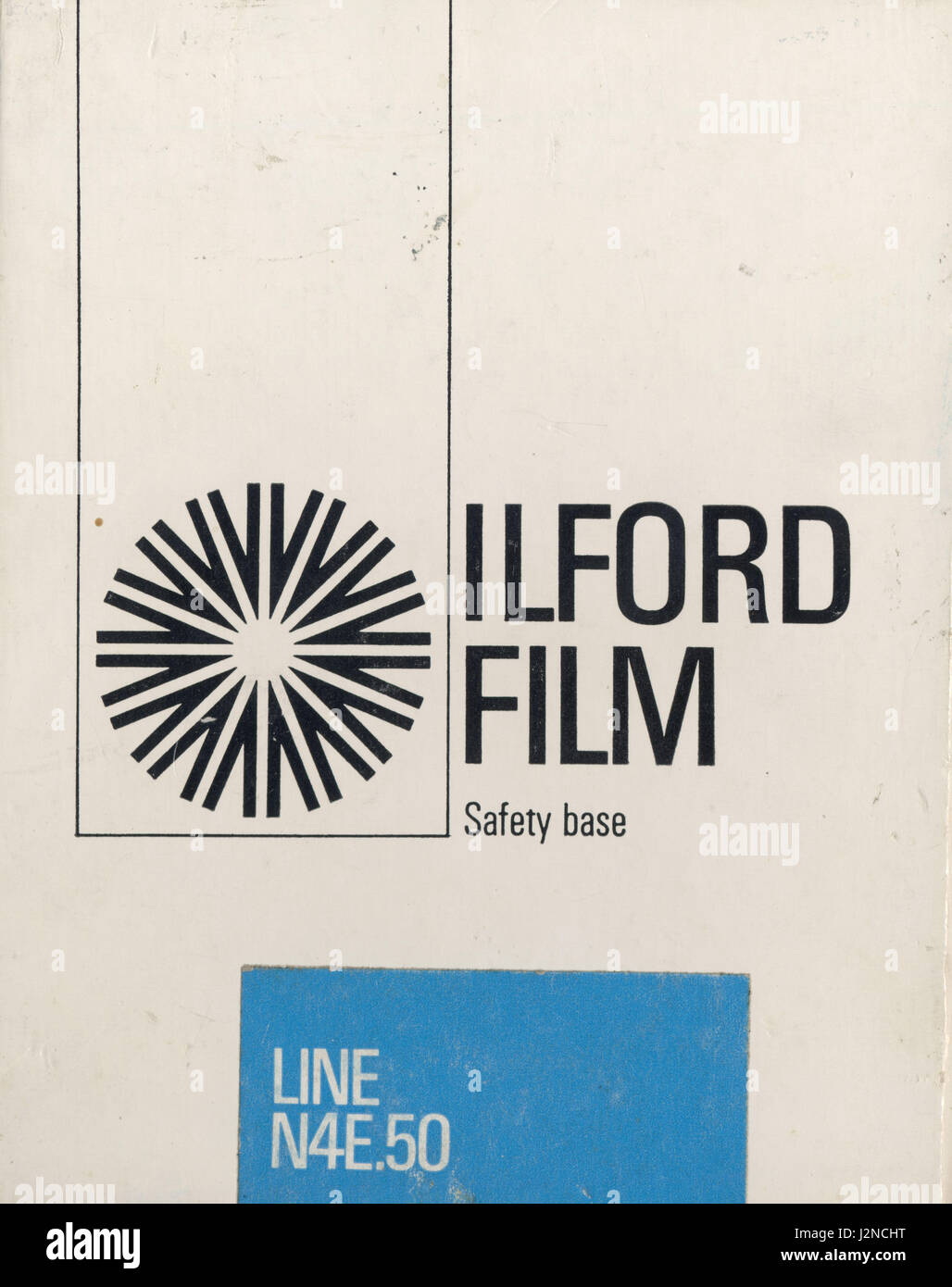 Vintage Fotopapier, hergestellt von Ilford Fotografische in Cheshire. Zeigt grafische Gestaltung des EFR. 1970 s Stockfoto