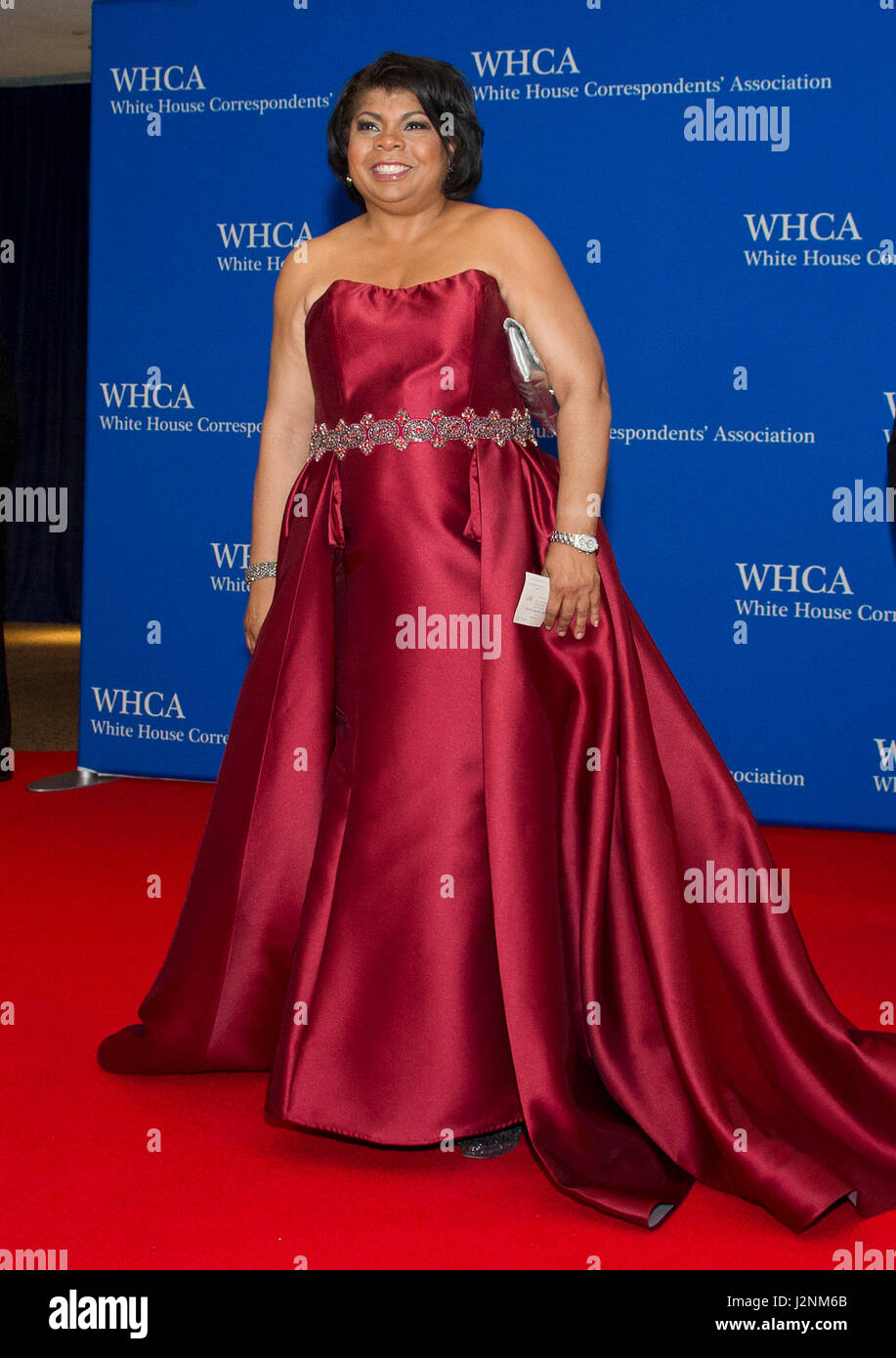 Washington Büroleiter für American Urban Radio Networks April Ryan kommt für die 2017 White House Correspondents Association Annual Dinner im Washington Hilton Hotel am Samstag, 29. April 2017. Bildnachweis: Ron Sachs/CNP /MediaPunch Stockfoto