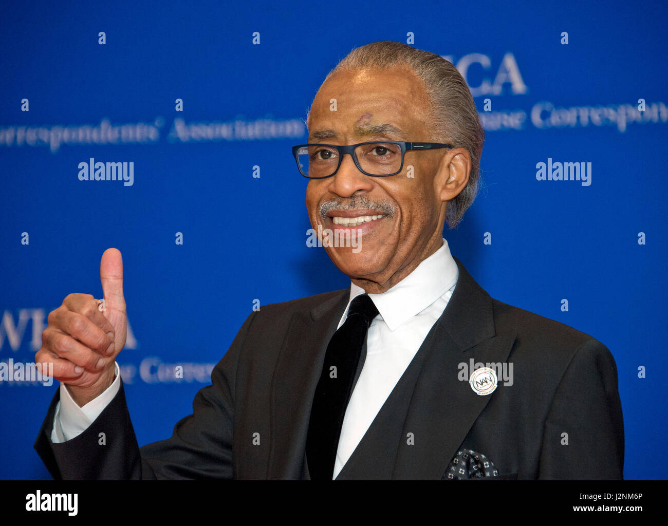 Reverend Al Sharpton kommt für die 2017 White House Correspondents Association Annual Dinner im Washington Hilton Hotel am Samstag, 29. April 2017. Bildnachweis: Ron Sachs/CNP /MediaPunch Stockfoto